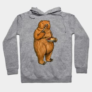 Satisfied Bear Eating Cherry Pie Hoodie